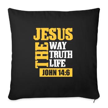 Jesus - Sofakissen mit Füllung 45 x 45 cm - Schwarz - Vorne