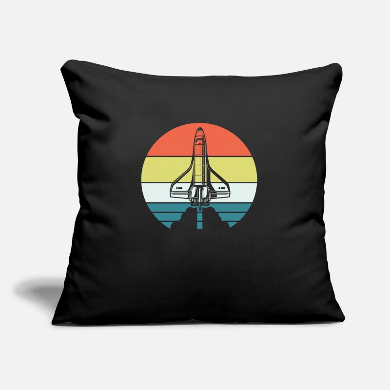 Cadeau de fusée spatiale astronaute Coussin et housse de 45 x 45 cm