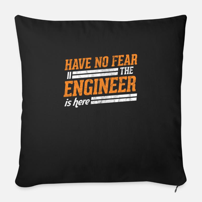 Ingenieur - Sofakissen mit Füllung 45 x 45 cm - Schwarz