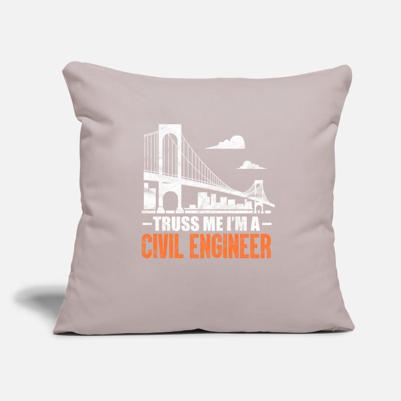 Civil engineer engineer architect construction gift Sofa pillow with filling 45cm x 45cm