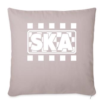 Ska Music chessboard logo - Sofa pillow with filling 45cm x 45cm - light taupe - Front