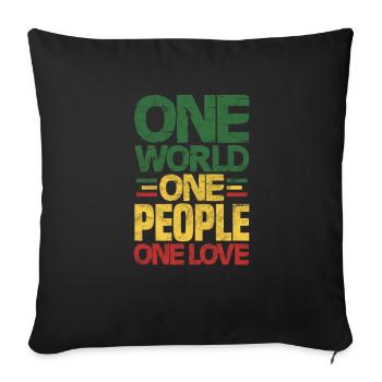 Rasta Rastafarian Reggae Jamaica Ragga Gift - Sofa pillow with filling 45cm x 45cm - black - Front