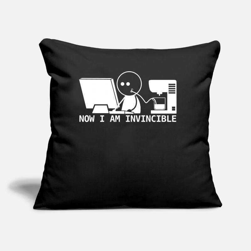 Admin Programmierer Nerd mit Kaffee Sofakissen mit Füllung 45 x 45 cm