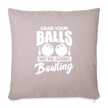 bowling - Sofa pillow with filling 45cm x 45cm - light taupe - Front