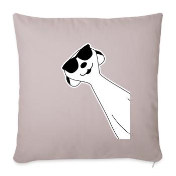 Suricate drôle avec des lunettes de soleil - Coussin et housse de 45 x 45 cm - taupe clair - Devant