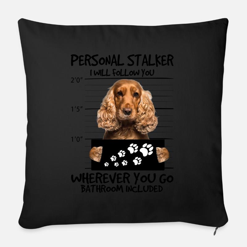 Cocker spaniel - Sofa pillow with filling 45cm x 45cm - black