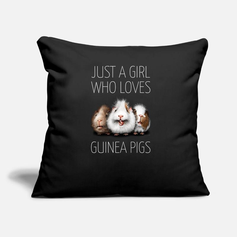 Fille de cochon d'Inde Coussin et housse de 45 x 45 cm