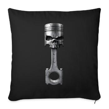 Skull flask - Sofa pillow with filling 45cm x 45cm - black - Front