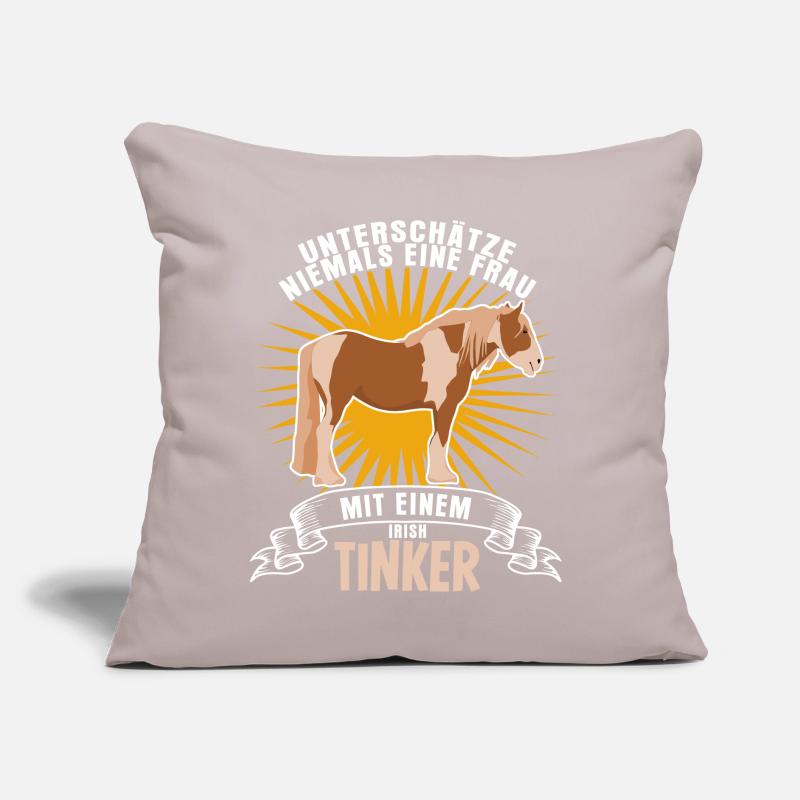 Irish Tinker lustiger Pferde Spruch Sofakissen mit Füllung 45 x 45 cm