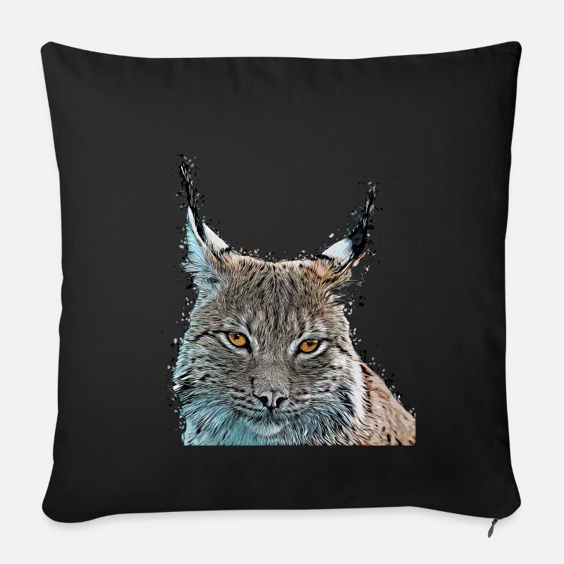 Lynx - Coussin et housse de 45 x 45 cm - noir