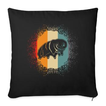 Tardigrade Retro - Sofa pillow with filling 45cm x 45cm - black - Front