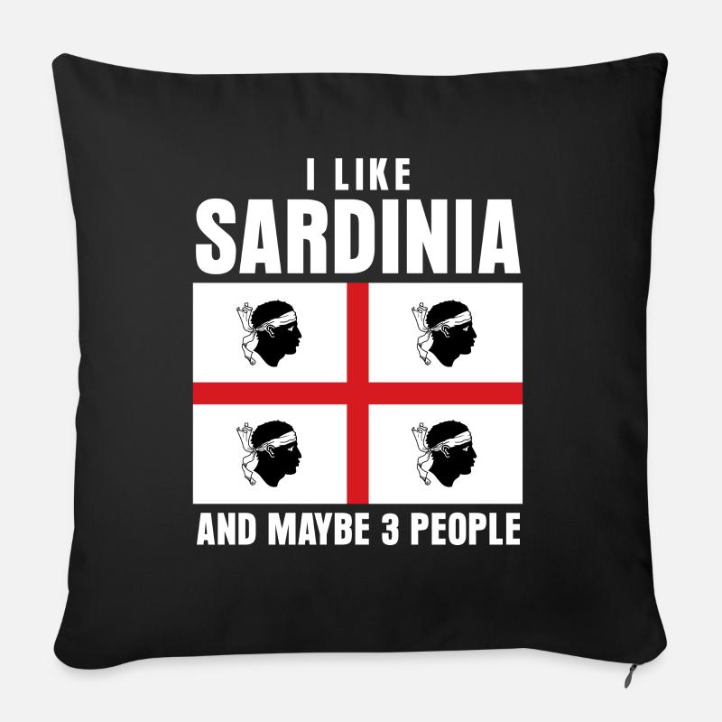 Sardinia Holidays Sardinia - Sofa pillow with filling 45cm x 45cm - black