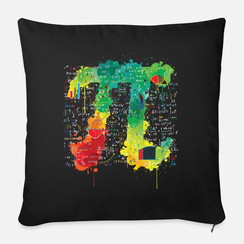 Maths Enseignants Formules De Pi - Coussin et housse de 45 x 45 cm - noir