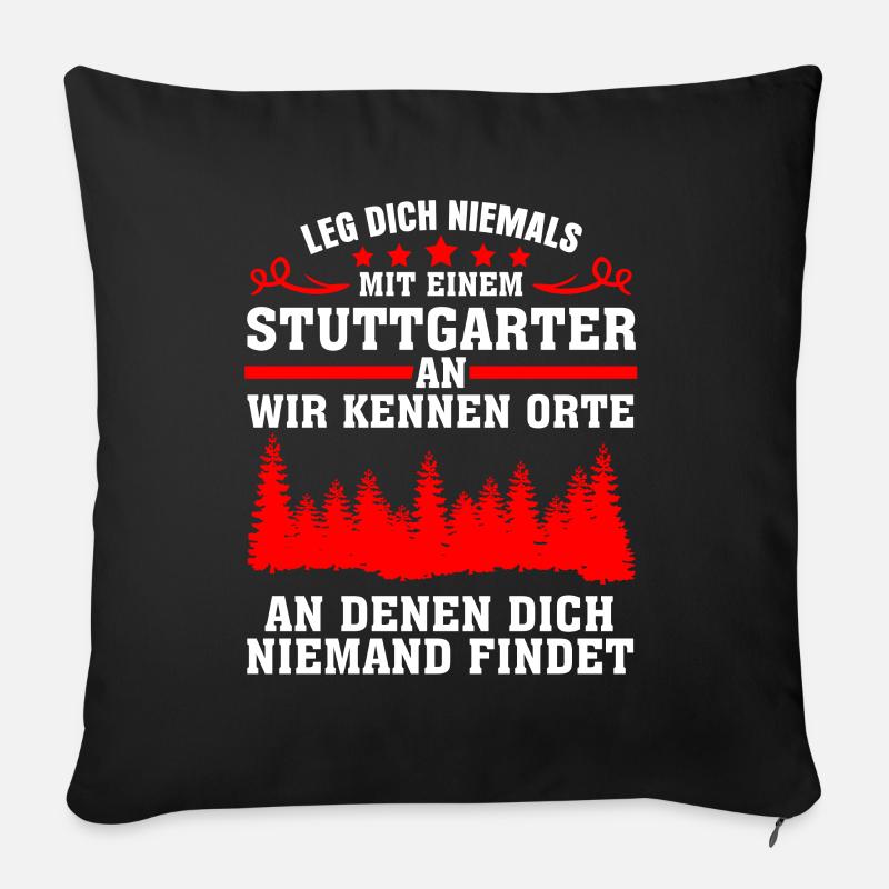 Stuttgart Stuttgarter Witz - Sofakissen mit Füllung 45 x 45 cm - Schwarz