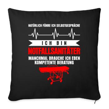 Notfallsanitäter Witz - Sofakissen mit Füllung 45 x 45 cm - Schwarz - Vorne