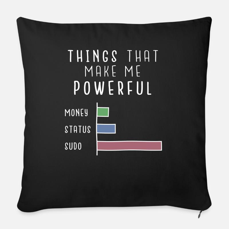 Linux T-Shirt - Ein super Geschenk - Sofakissen mit Füllung 45 x 45 cm - Schwarz