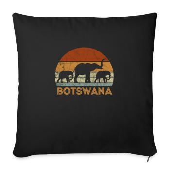 Afrique Du Botswana Safari Wildnis Cadeau Afro - Coussin et housse de 45 x 45 cm - noir - Devant