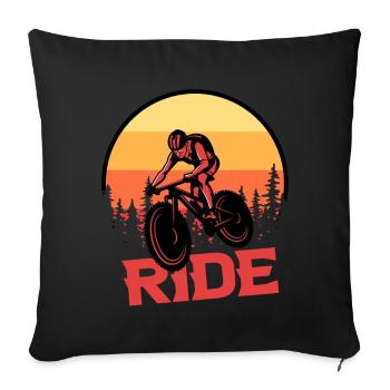 Ride Vélo Retro - Coussin et housse de 45 x 45 cm - noir - Devant