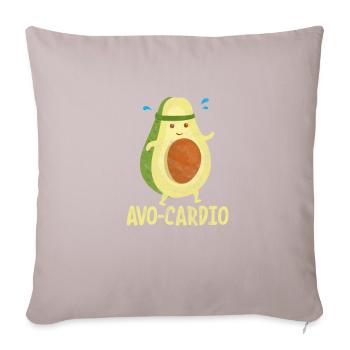 Avocado Cardio - Sofa pillow with filling 45cm x 45cm - light taupe - Front