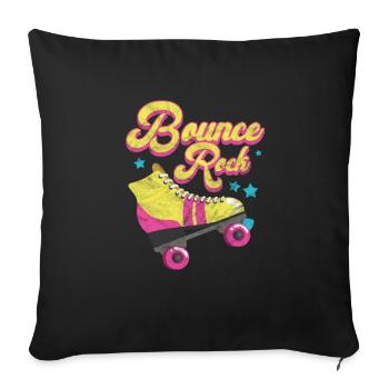 Années 80 - Coussin et housse de 45 x 45 cm - noir - Devant