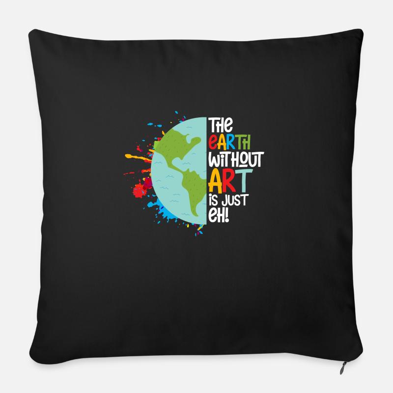 Kunst - Sofakissen mit Füllung 45 x 45 cm - Schwarz