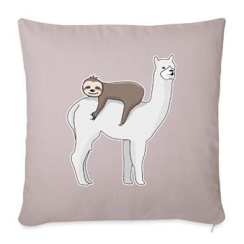 Regards à l’intérieur paresseux Alpaga - Coussin et housse de 45 x 45 cm - taupe clair - Devant