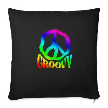 Hippie - Sofakissen mit Füllung 45 x 45 cm - Schwarz - Vorne