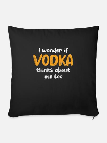 Vodka - Sofakissen mit Füllung 45 x 45 cm - Schwarz