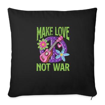 Hippie - Sofakissen mit Füllung 45 x 45 cm - Schwarz - Vorne