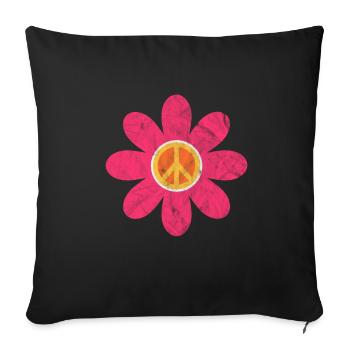 Hippie - Sofakissen mit Füllung 45 x 45 cm - Schwarz - Vorne