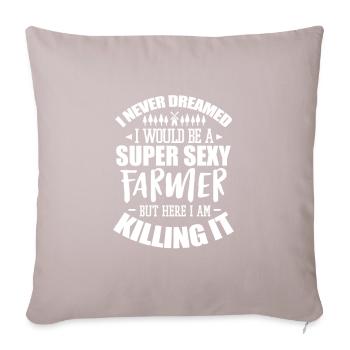 Agriculteur Agriculture Agriculture Agritourisme Cadeau - Coussin et housse de 45 x 45 cm - taupe clair - Devant