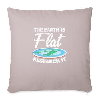 Flat earth - Sofa pillow with filling 45cm x 45cm - light taupe - Front