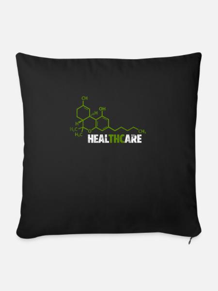 THC - Sofakissen mit Füllung 45 x 45 cm - Schwarz