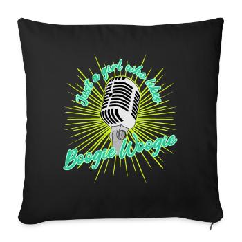 Boogie Woogie Swing Party - Sofakissen mit Füllung 45 x 45 cm - Schwarz - Vorne