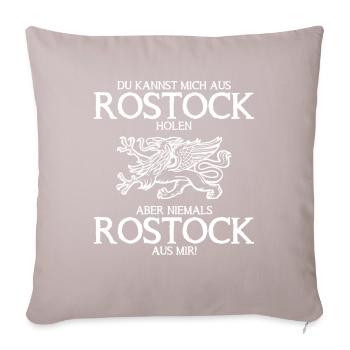 Rostock Rostocker Wappen - Sofakissen mit Füllung 45 x 45 cm - helles Taupe - Vorne