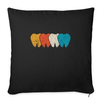 Dentist - Sofa pillow with filling 45cm x 45cm - black - Front