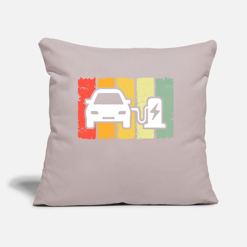 Eauto E-Auto Ecar E-Car Sofakissen mit Füllung 45 x 45 cm