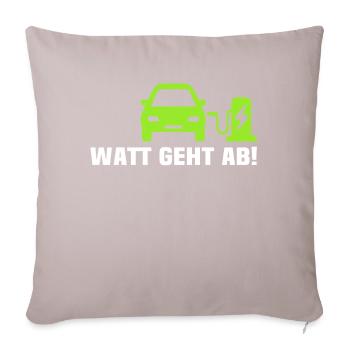E-auto Elektroauto EAuto - Sofakissen mit Füllung 45 x 45 cm - helles Taupe - Vorne