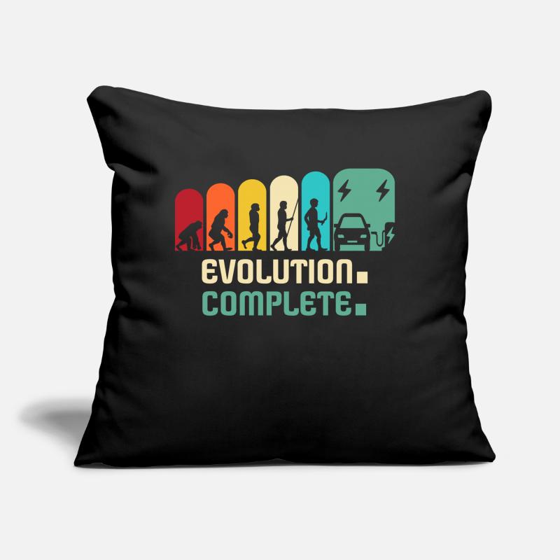 Eauto E-Auto Elektroauto Sofakissen mit Füllung 45 x 45 cm