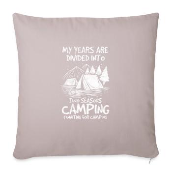Camping - Coussin et housse de 45 x 45 cm - taupe clair - Devant