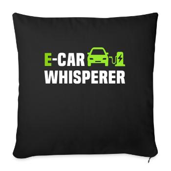 Eauto E-Auto Elektro Auto - Sofakissen mit Füllung 45 x 45 cm - Schwarz - Vorne