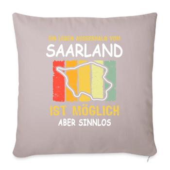 Saarländer Spruch Saarland Sprüche - Sofakissen mit Füllung 45 x 45 cm - helles Taupe - Vorne