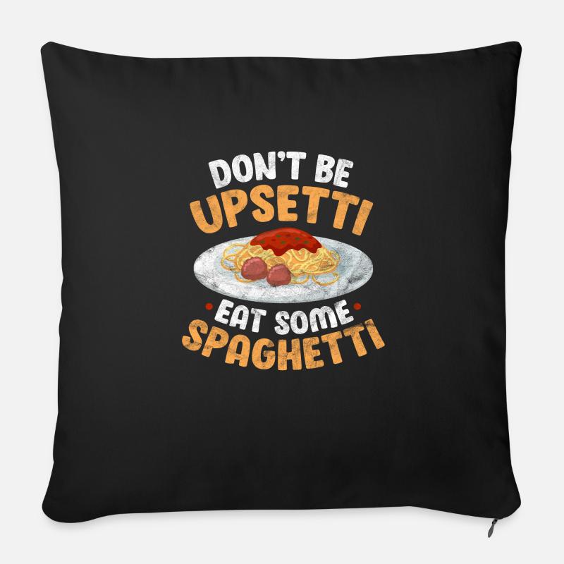 Spaghetti - Sofakissen mit Füllung 45 x 45 cm - Schwarz