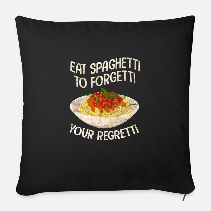 Spaghetti - Sofakissen mit Füllung 45 x 45 cm - Schwarz
