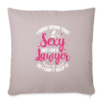 Lawyer - Sofa pillow with filling 45cm x 45cm - light taupe - Front