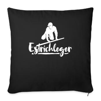Estrichleger Beruf Estrich Legen - Sofakissen mit Füllung 45 x 45 cm - Schwarz - Vorne