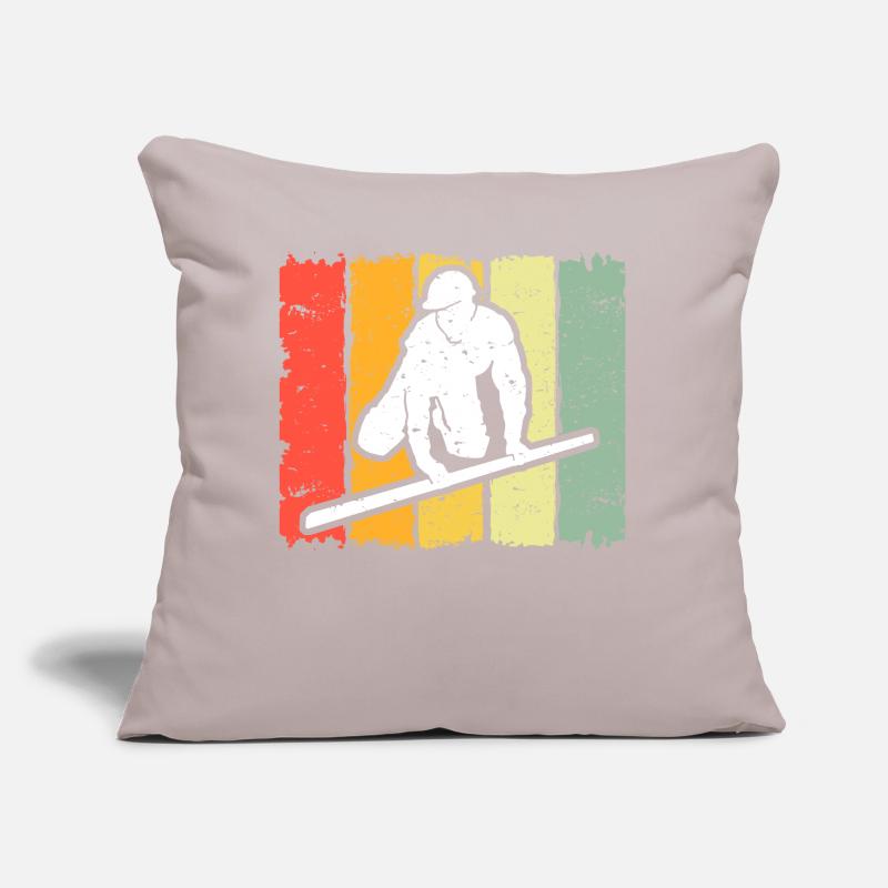 Couche de chape Occupation Couche de plancher Ouvrier de la construction Chape Coussin et housse de 45 x 45 cm