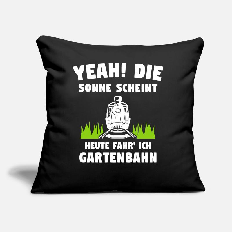 Gartenbahn Eisenbahn Garten Gartenbahner Sofakissen mit Füllung 45 x 45 cm