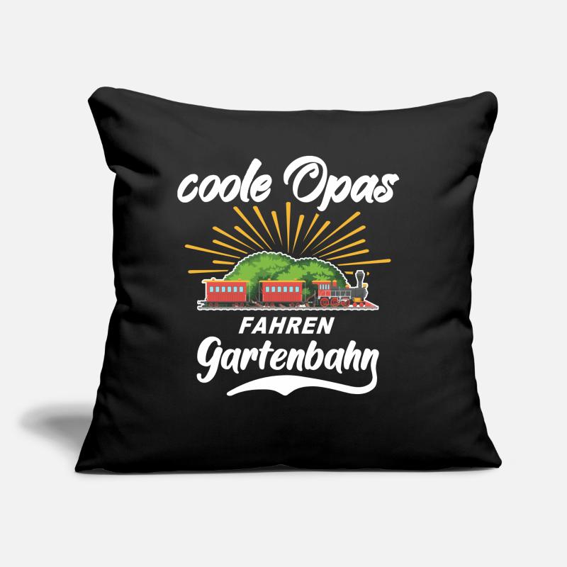 Gartenbahn Opa Gartenbahner Garten Eisenbahn Sofakissen mit Füllung 45 x 45 cm