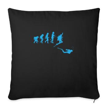 Diver Evolution - Sofa pillow with filling 45cm x 45cm - black - Front